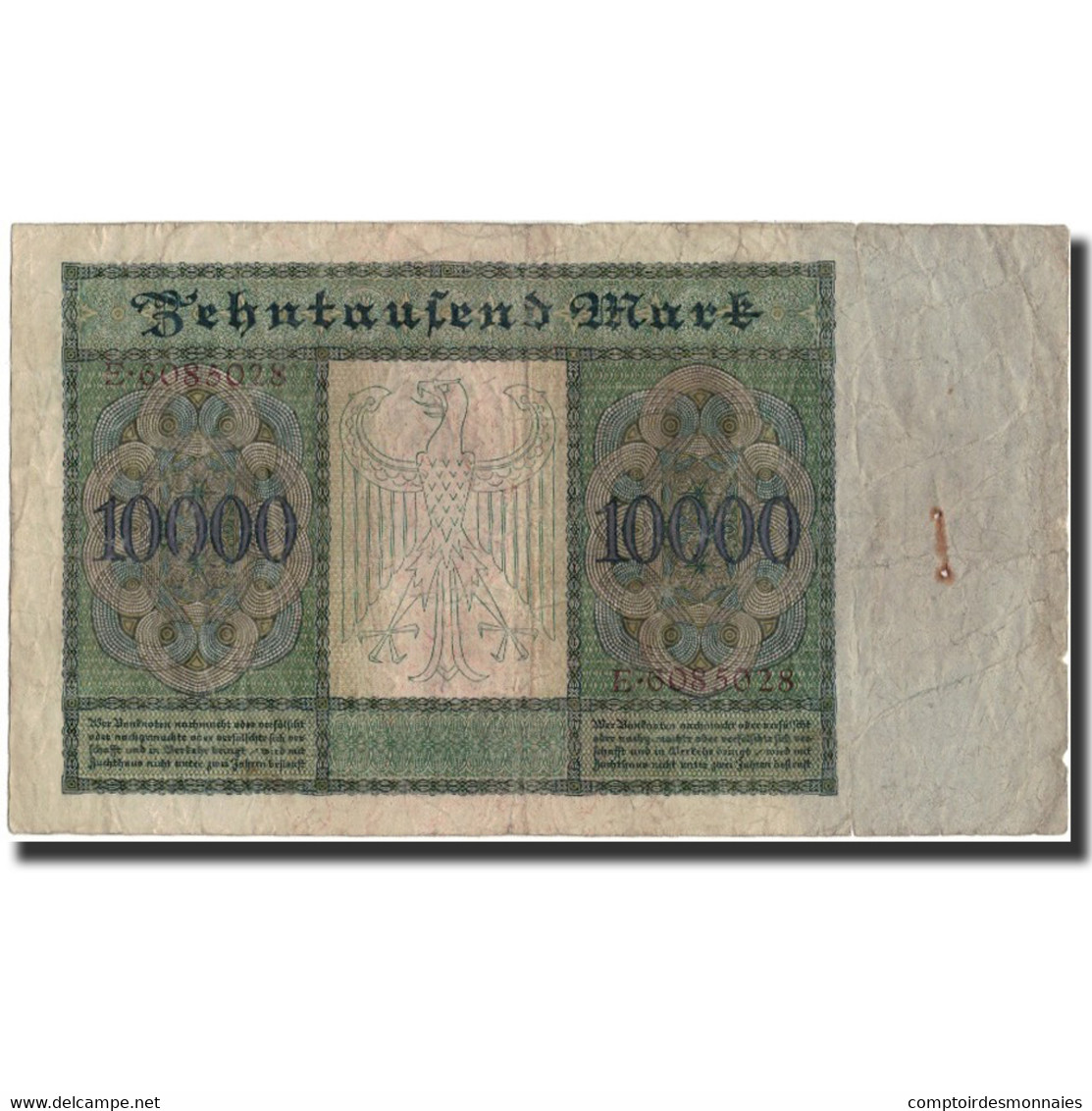 Billet, Allemagne, 10,000 Mark, 1922, KM:70, B+ - 10000 Mark