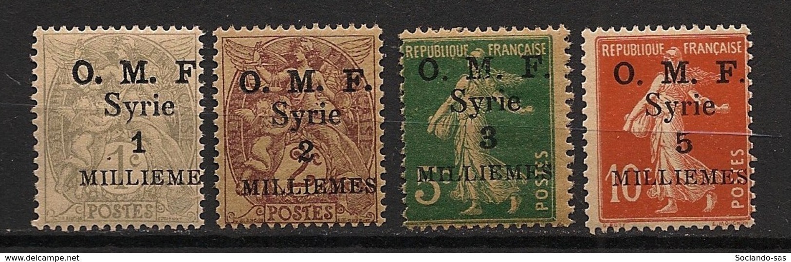 Syrie - 1920 - N°Yv. 25 à 28 - OMF 4 Valeurs - Neuf Luxe ** / MNH / Postfrisch - Neufs