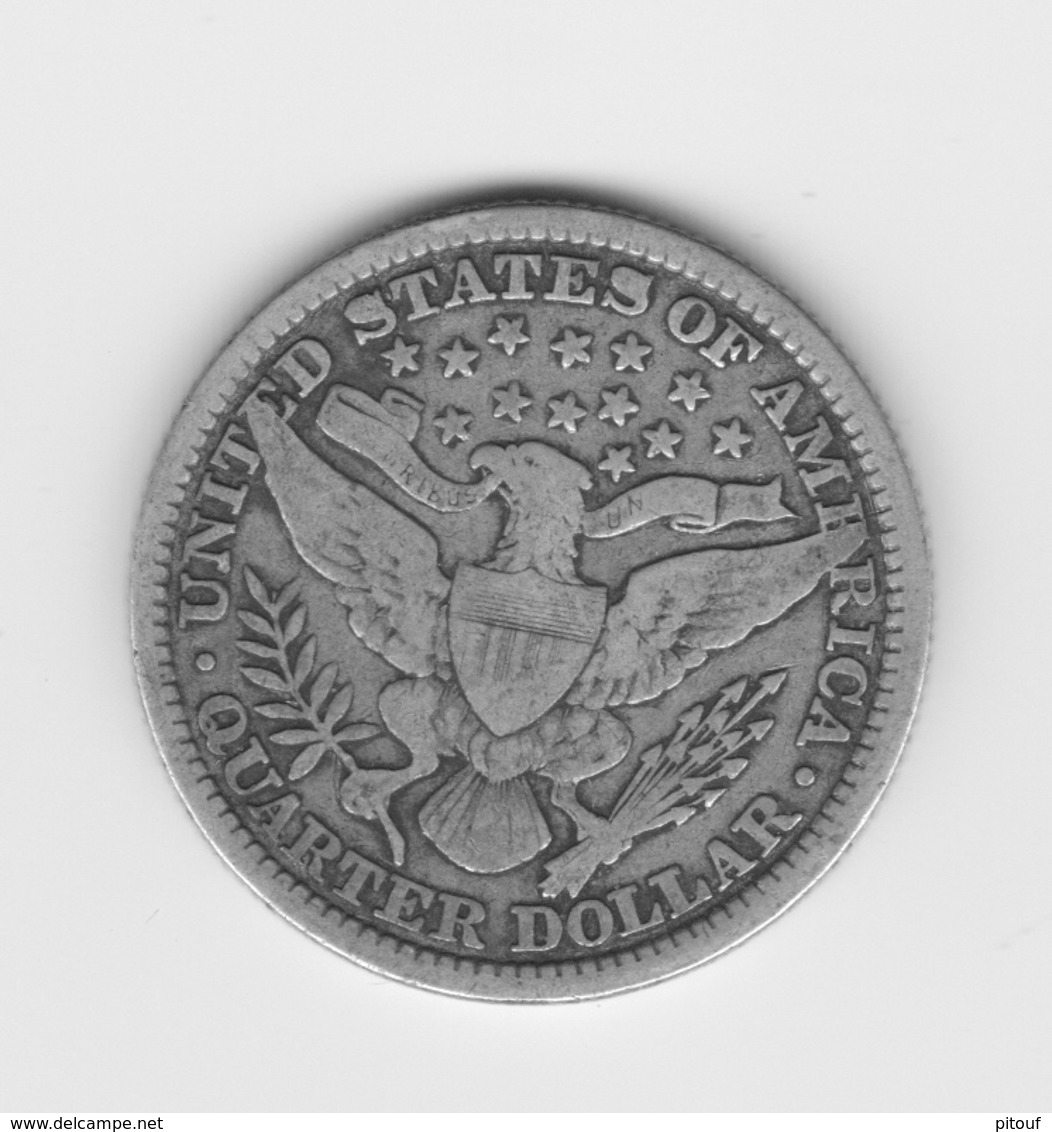 Très Beau Quart De Dollar US 1892   TTB - 1892-1916: Barber