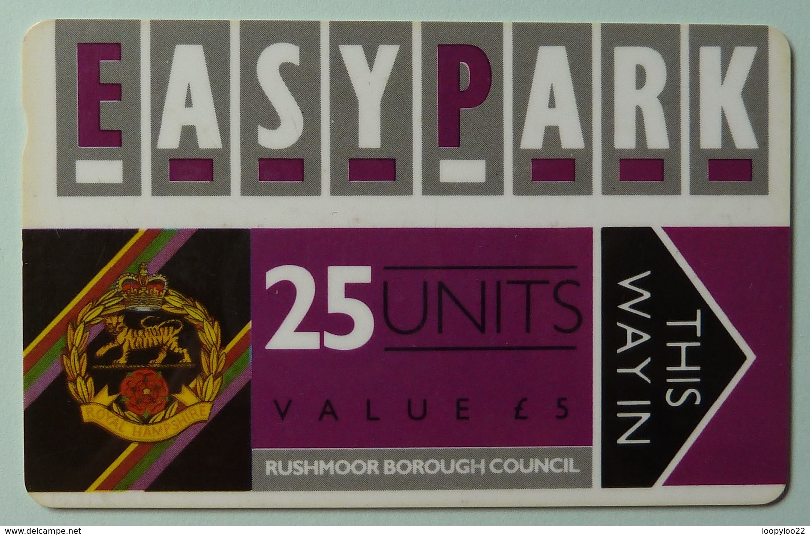 UK - Great Britain - Parking Card - Easy Park - Rushmoor Borough Council - 25 Units - FKIRHR - Used - Verzamelingen