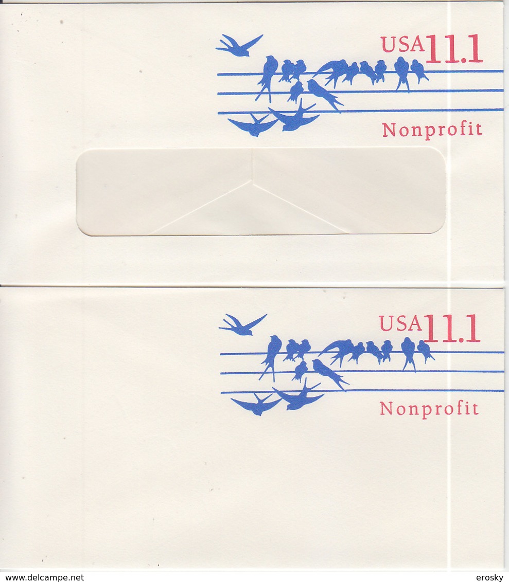 E144 - ETATS UNIS USA ENTIER ENVELOPE NON PROFIT OISEAUX - 1981-00