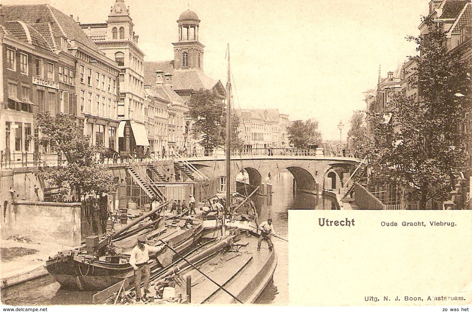 Utrecht, Oude Gracht - Viebrug C.a. 1902 - Utrecht