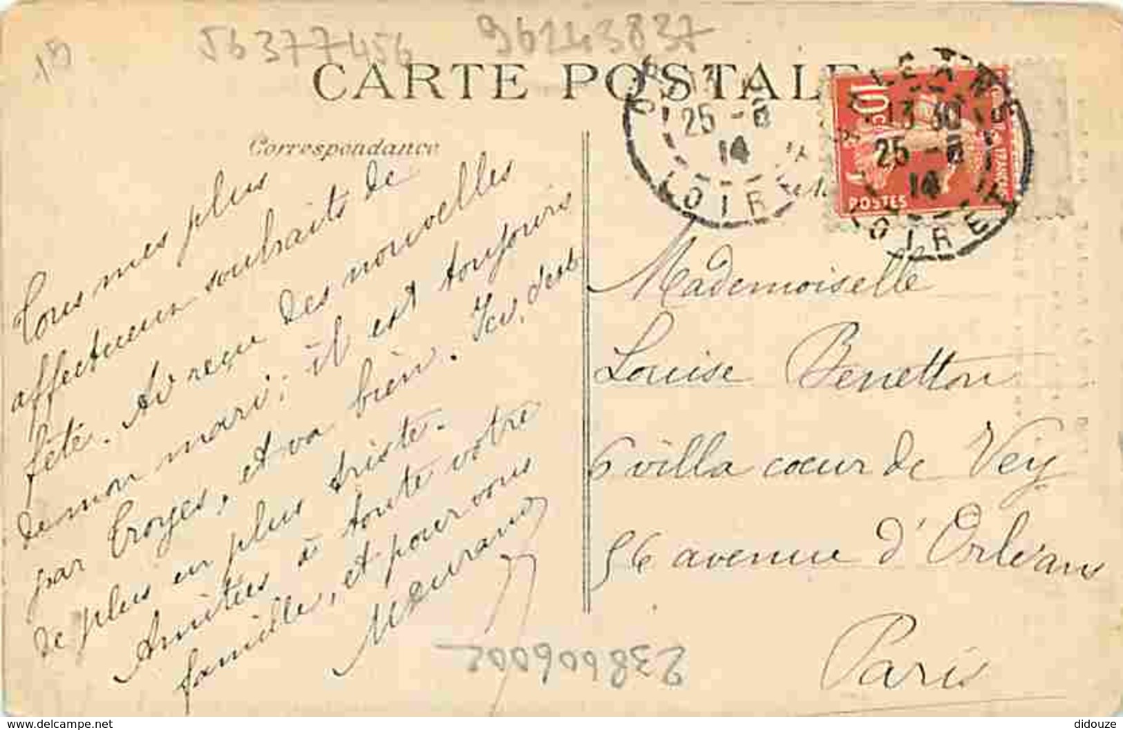 45 - Orléans - La Rue Du Tabour - Animée - Commerces - Oblitération Ronde De 1914 - Correspondance - Voir Scans Recto-Ve - Orleans