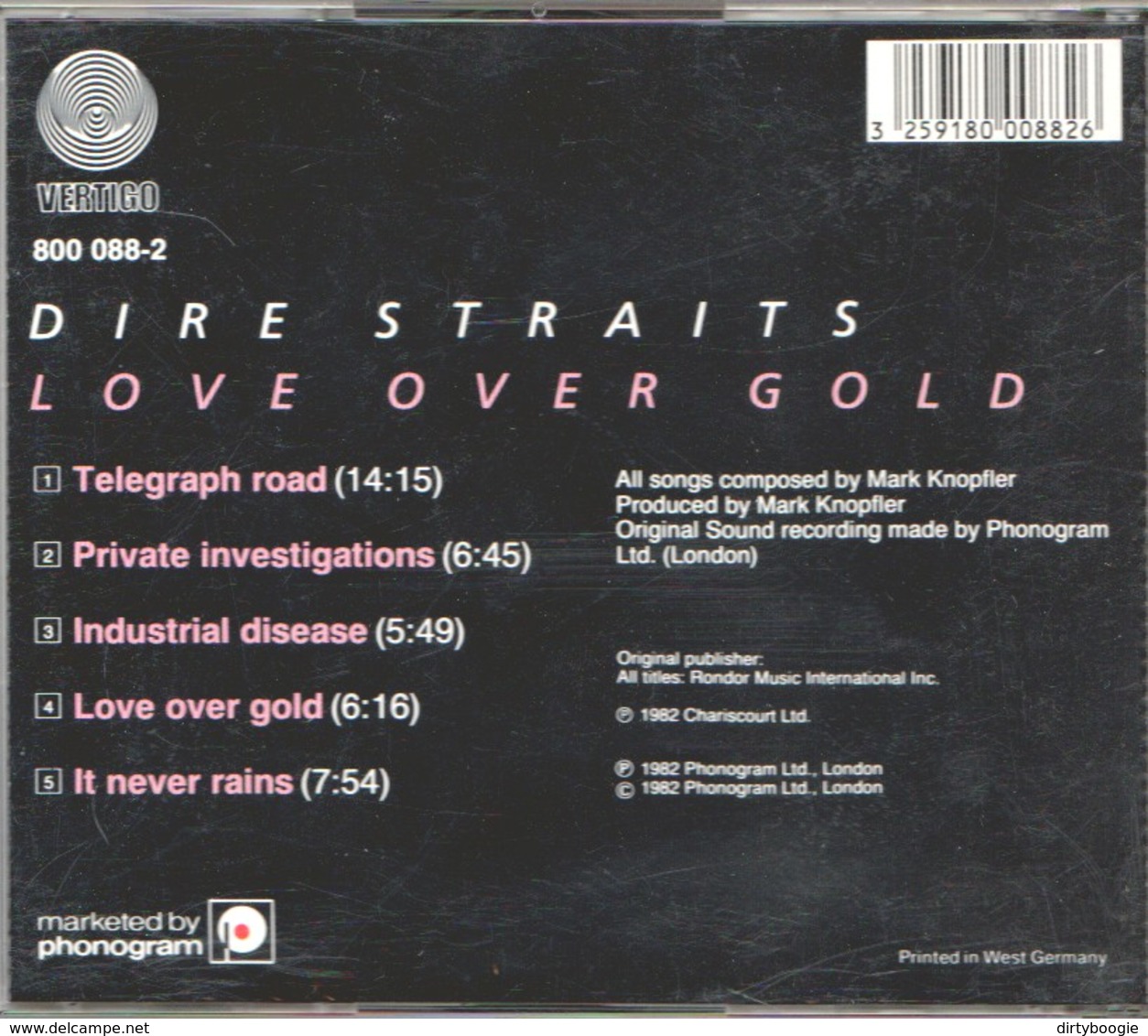 DIRE STRAITS - Love Over Gold - CD - Rock