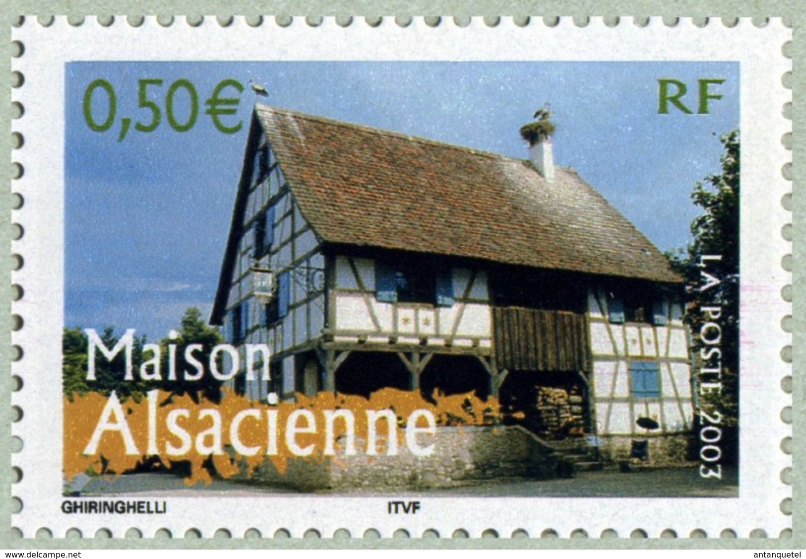 Timbre 2003—Portraits De Régions N° 2—La France à Voir—Maison Alsacienne—N° 3596—NEUF - Unused Stamps