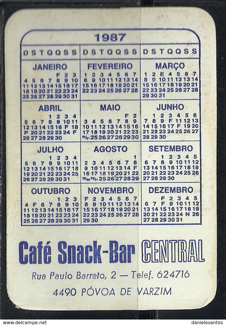 1987 Pocket Calendar Calandrier Calendario Portugal Caça Hunting Chasse Caza - Grand Format : 1981-90