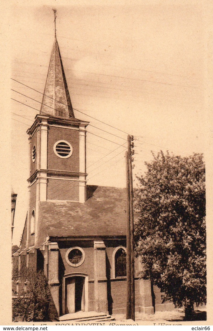 80 Friville-escarbotin : L'église Env 1930. CPA  Maron N° A 47 état Impecc - Friville Escarbotin