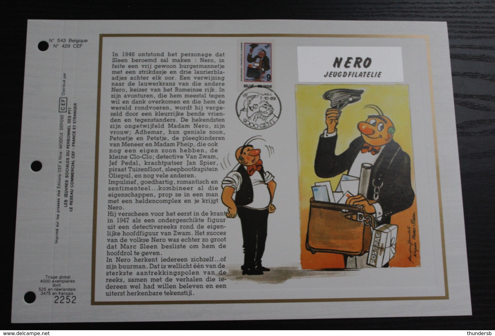 2339 'Nero' - CEF Luxe Kunstblad - Oplage: 525 Ex. - Fumetti