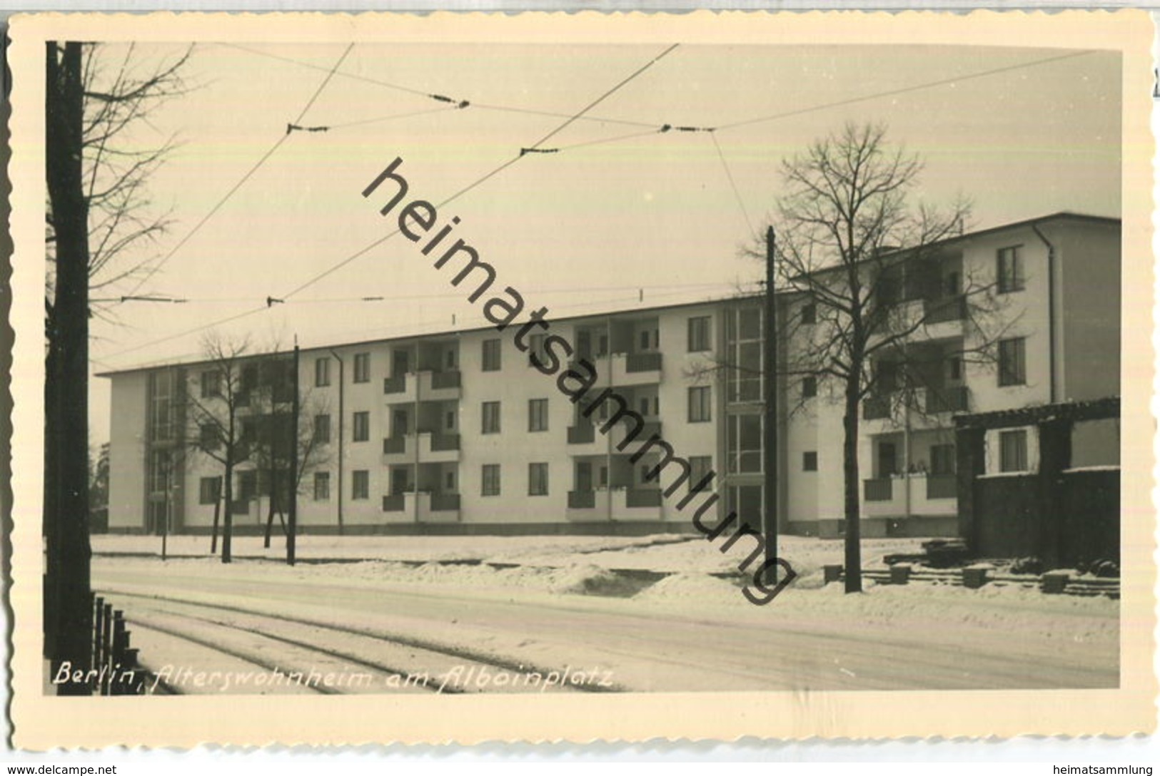 Berlin-Tempelhof - Altersheim Am Alboinplatz - Verlag Bruno Schroeter Berlin 50er Jahre - Foto-Ansichtskarte - Handabzug - Tempelhof