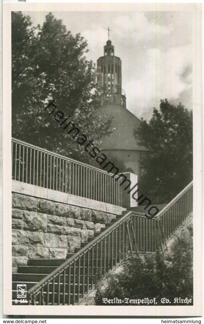 Berlin-Tempelhof - Evangelische Kirche - Foto-Ansichtskarte - Verlag Klinke & Co. Berlin 50er Jahre - Tempelhof