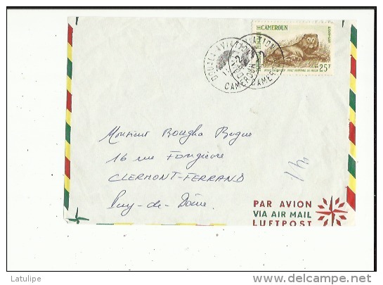 Cameroon (1960-) - Element D' Enveloppe Timbree ( Par Avion ) 1962 de  Douala Cameroun Adressé a Mr Bougho_Begue a Clermont-Ferrand 63