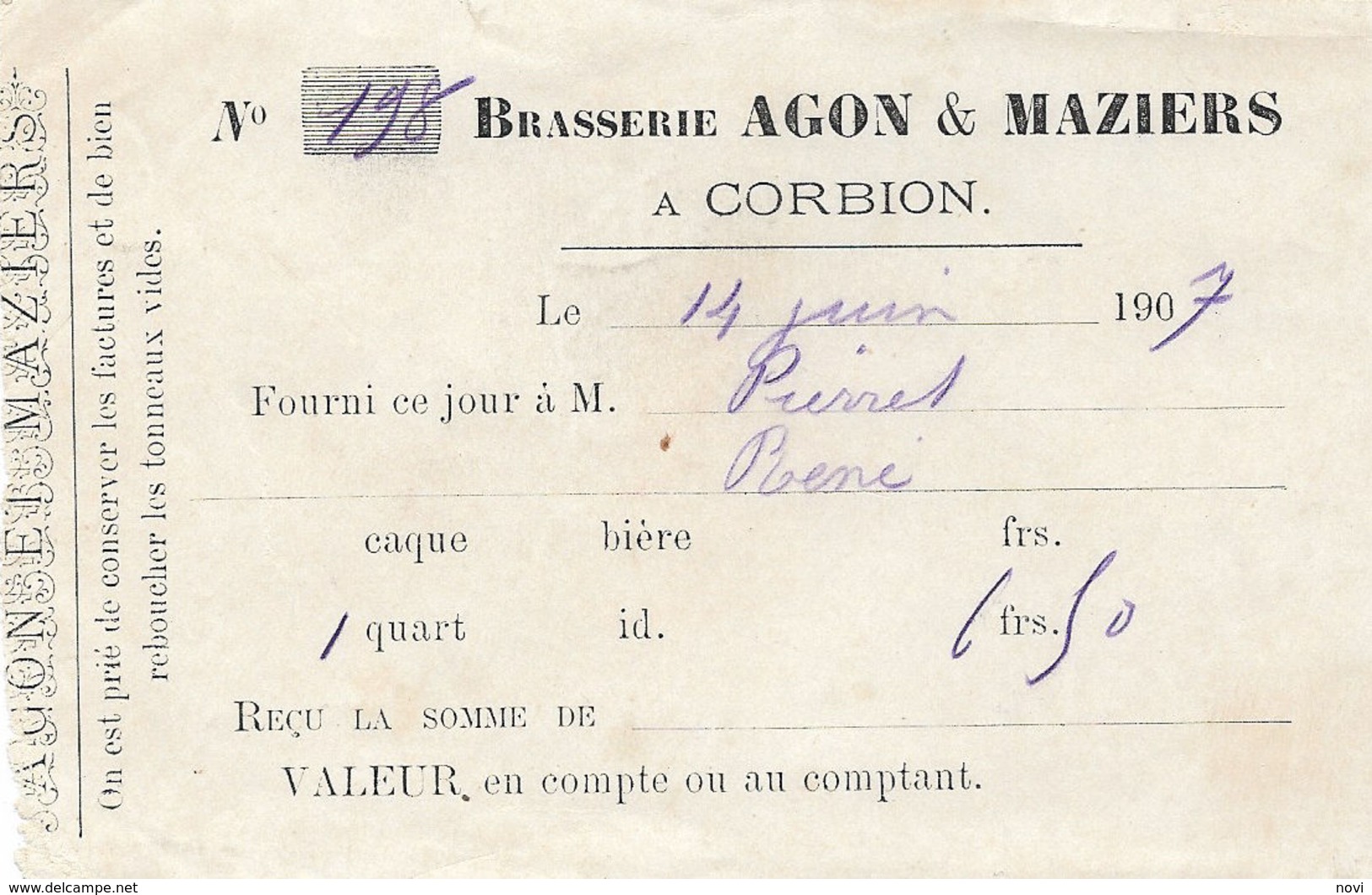 Brasserie AGON CORBION - 1900 – 1949