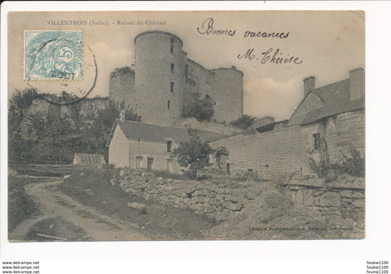 Carte De Villentrois  Ruines Du Château  ( Recto Verso ) - Other & Unclassified