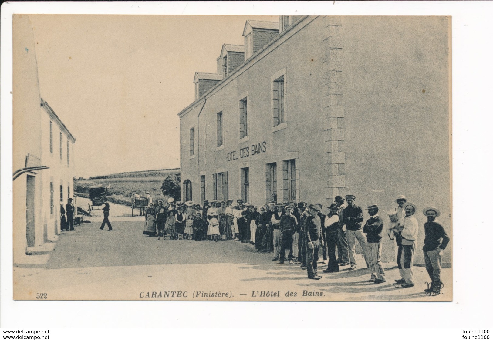 Carte  De Carantec  L' Hôtel Des Bains  ( Recto Verso ) - Carantec