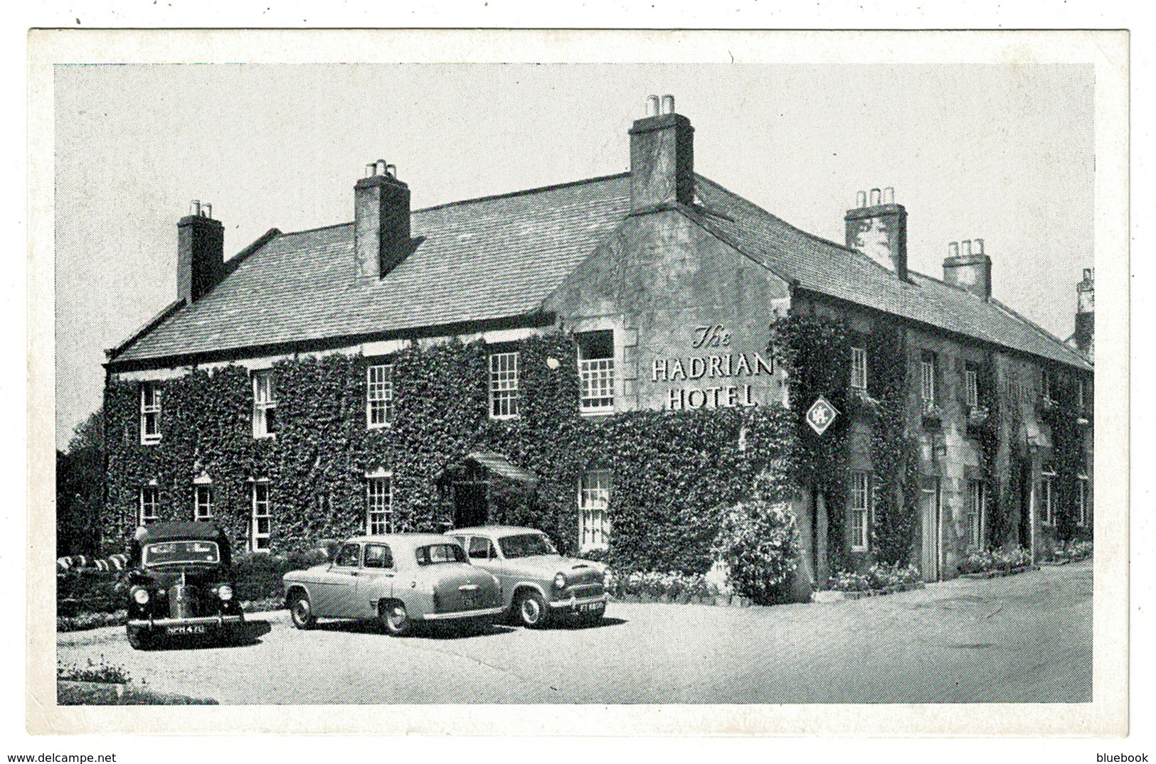 Ref 1345 - Early Postcard - Cars Outside The Hadrian Hotel - Hexham Northumberland - Other & Unclassified