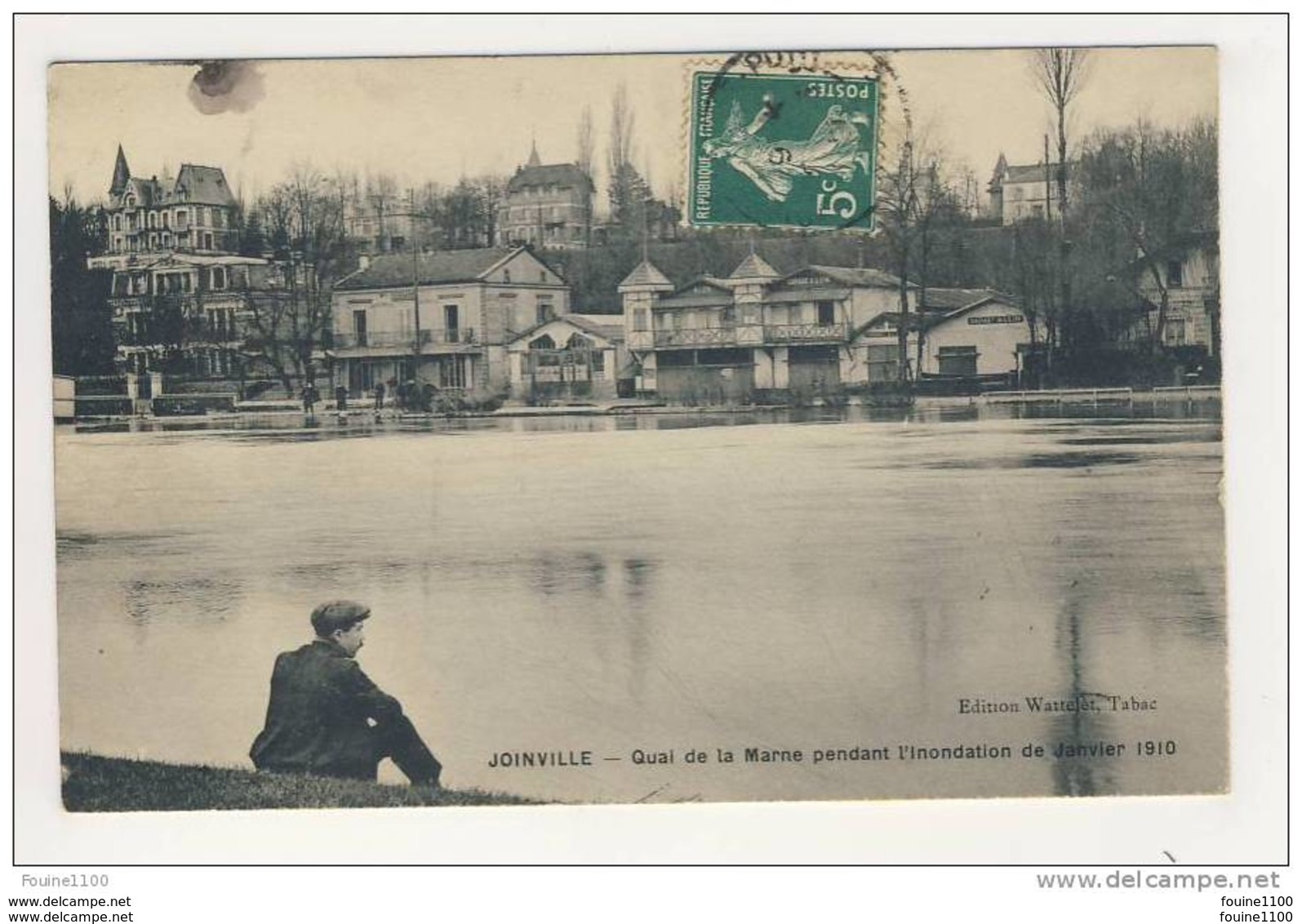 Carte De Joinville ( Inondations Janvier 1910 ) Quai De La Marne  ( Peu Courante ) - Joinville Le Pont