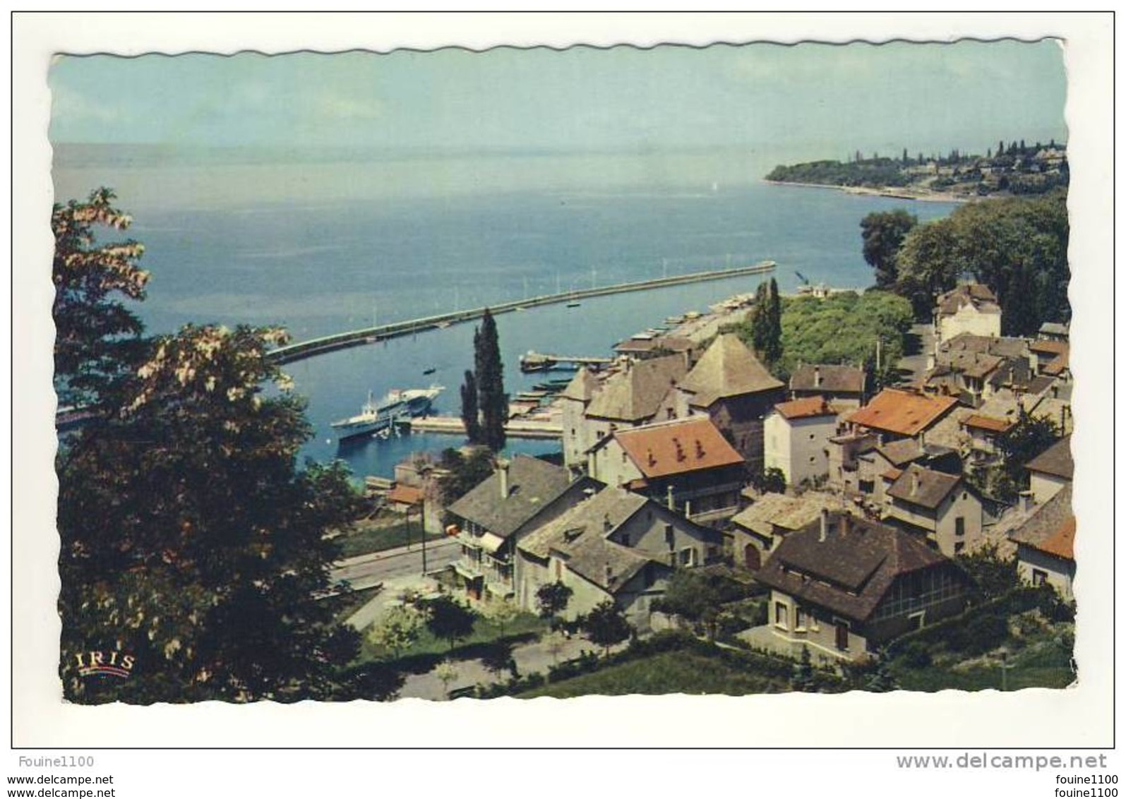 Carte De Thonon Les Bains Le Port Et La Pointe De Ripaille - Thonon-les-Bains