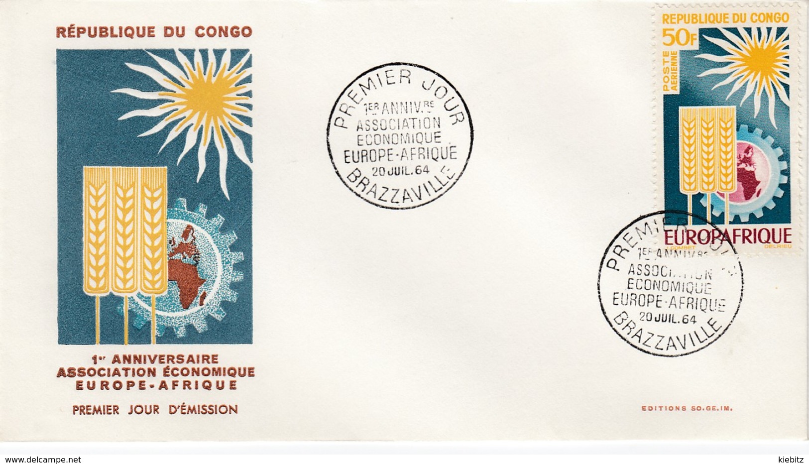 KONGO Brazzaville FDC1964 - MiNr: 51 - FDC