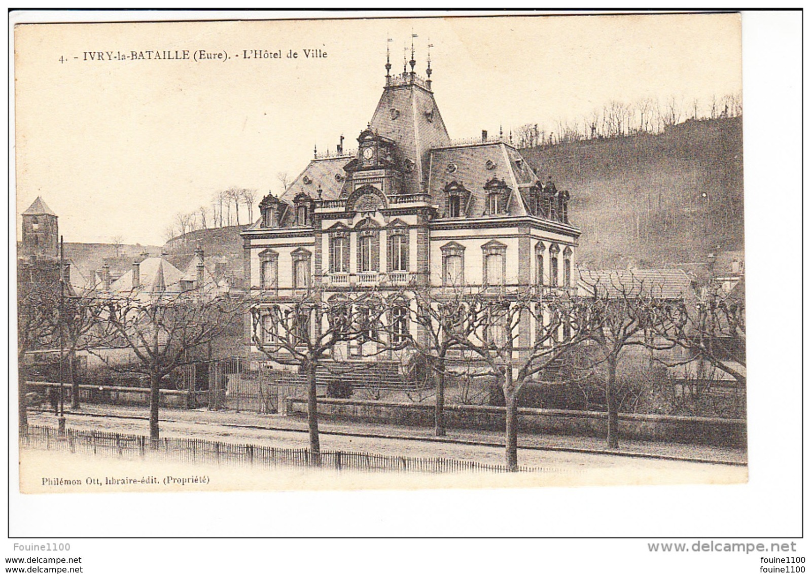 Carte D'  Ivry La Bataille  L' Hôtel De Ville ( Recto Verso ) - Ivry-la-Bataille