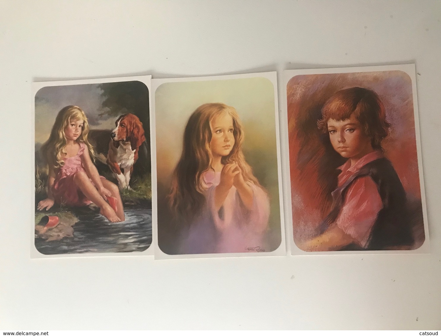 Lot De 3 Cartes Postales Anciennes Portrait D'enfant - Portraits