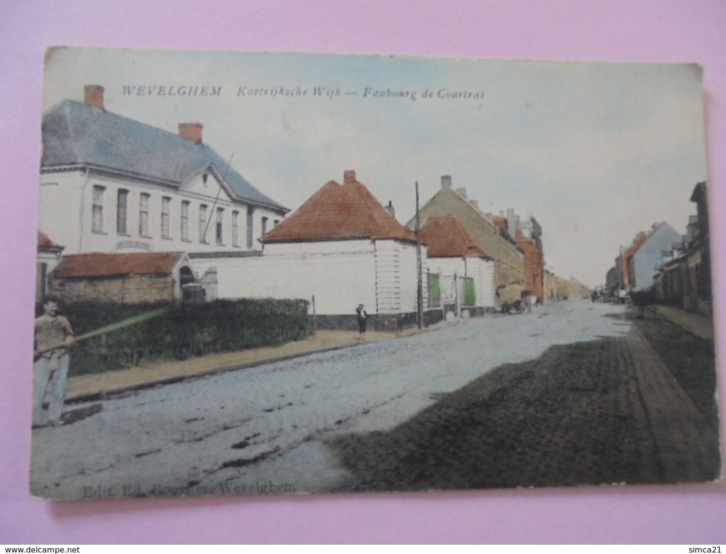 CARTE POSTALE BELGIQUE WEVELGHEM FAUBOURG COLORISEE - Autres & Non Classés