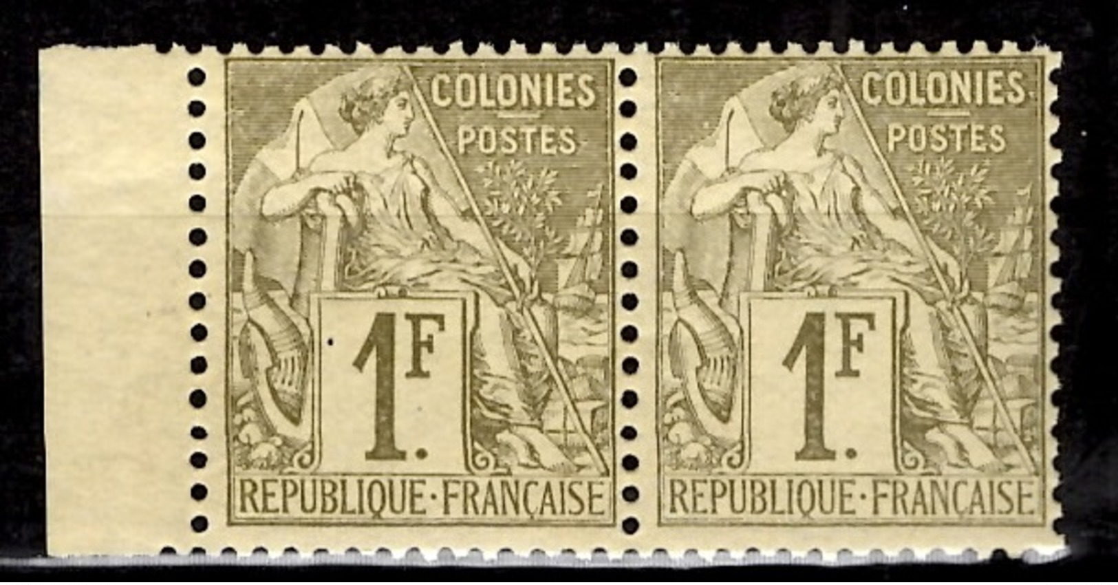 Colonies Générales YT N° 59 En Paire Neufs ** MNH. Très Belle Gomme D'origine. TB. A Saisir! - Alphée Dubois