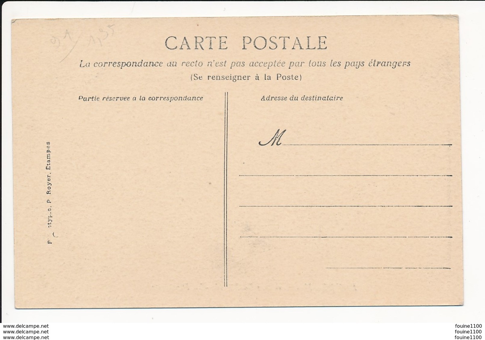 Carte De Dourdan La Mairie Le Parterre   ( Recto Verso ) - Dourdan