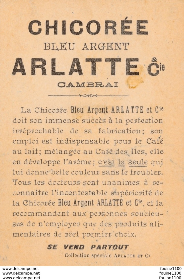 Chromo  Chicorée Bleu Argent  Arlatte & Cie à Cambrai L' Auvergnate ( Auvergne Puy De Dôme ) - Tea & Coffee Manufacturers