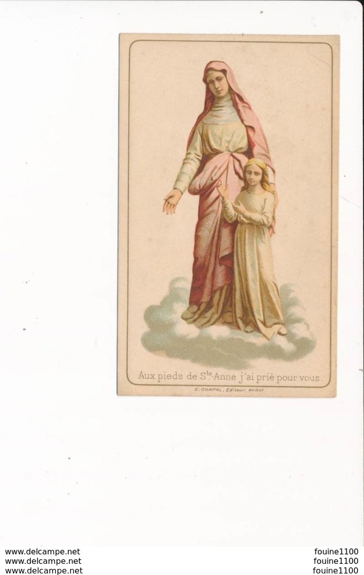 Image Religieuse  Souvenir Du Pélerinage De SAINT ANNE D' AURAY  1899 A. JEAN évèque De VANNES ( édit Chapal Auray - Images Religieuses