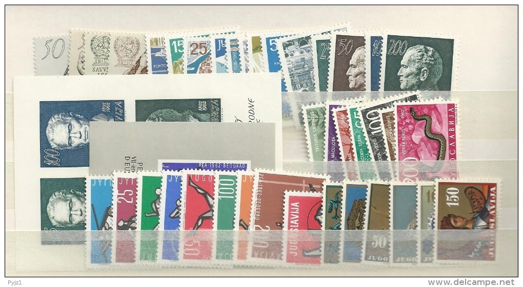 1962 MNH Yugoslavia Year Collection, Postfris** - Annate Complete