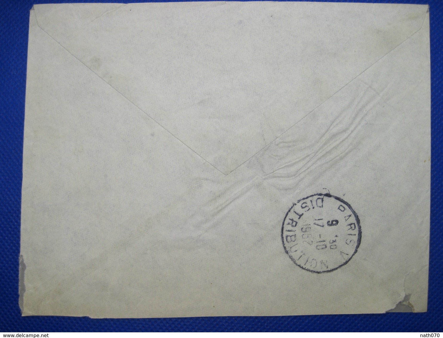 France 1952 ALGERIE  Lettre Enveloppe Cover Colonies Poste Aerienne 50f Recommandé Paire 10f X 2 ORAN - Storia Postale