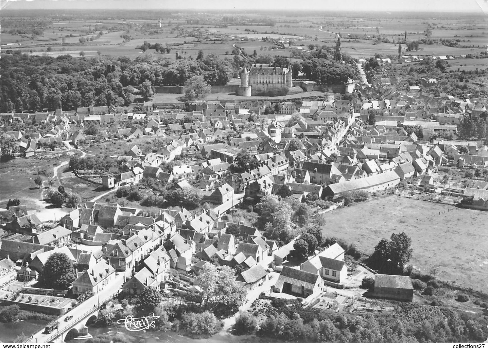 18-CHATEAUNEUF-SUR-CHER- VUE GENERALE AERIENNE - Chateauneuf Sur Cher