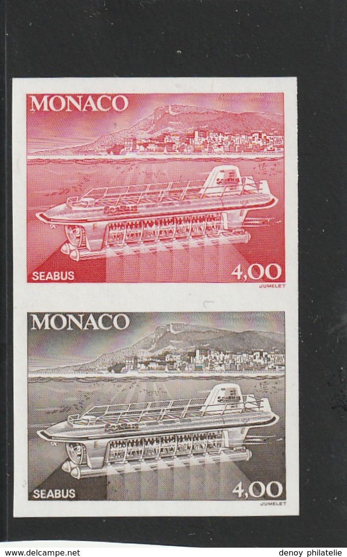 Monaco Non Dentelé 1852 En Paire Essai De Couleur - Autres & Non Classés