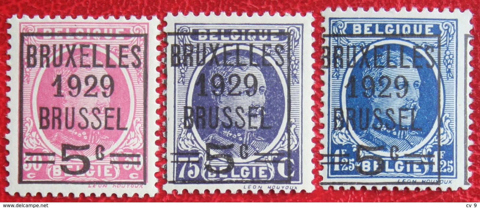 ALBERT I HOUYOUX Overprint Complete Set 1929 OBP 273-275 (Mi 251-253) POSTFRIS / MNH ** BELGIE / BELGIEN / BELGIUM - Neufs