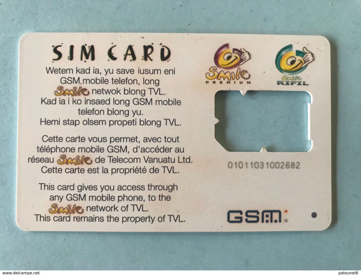 VANUATU  -  Carte SIM  -  Coque Vide Sans Puce - Vanuatu