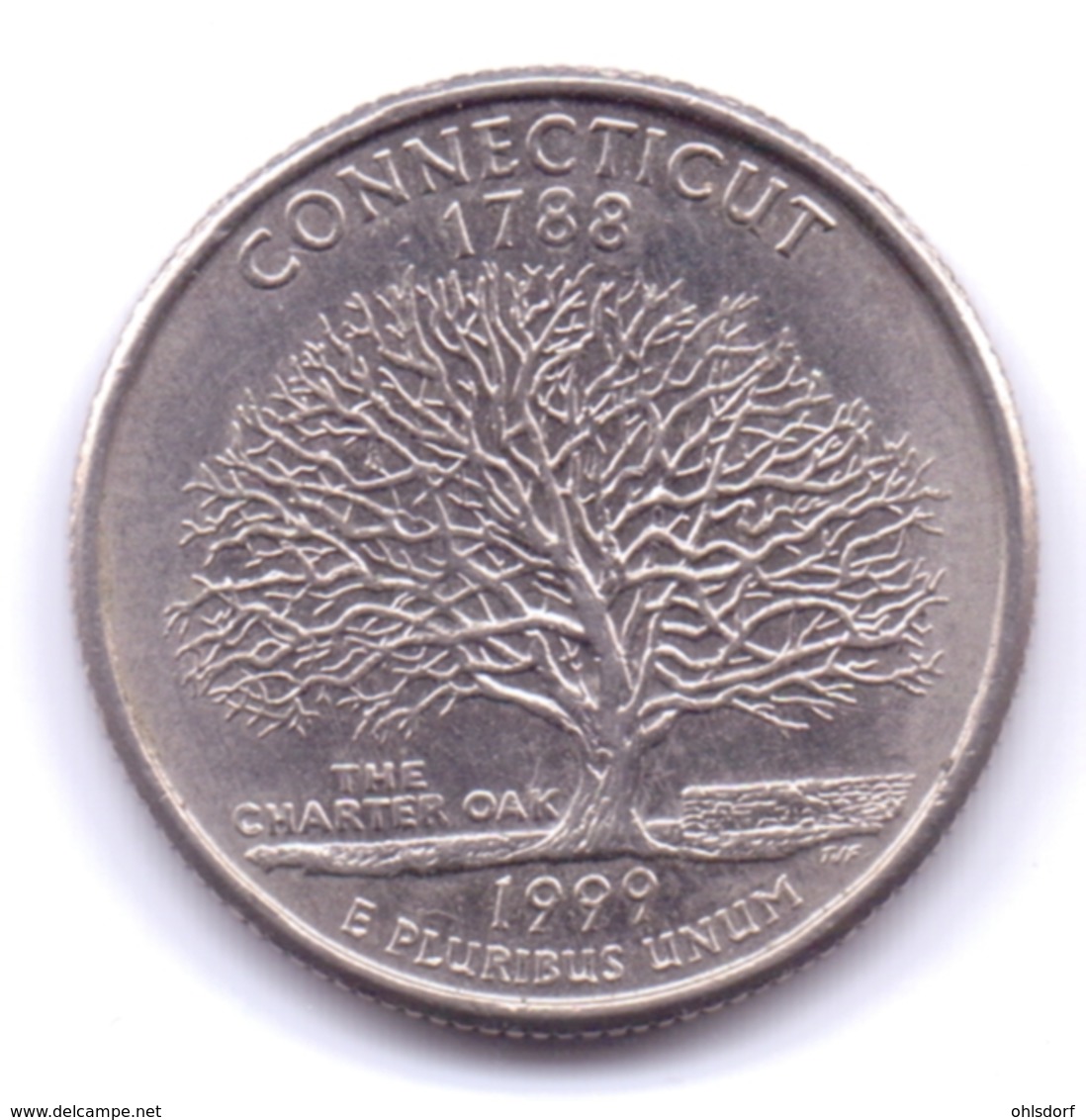 U.S.A. 1999 D: Quarter, Connecticut, KM 297 - 1999-2009: State Quarters