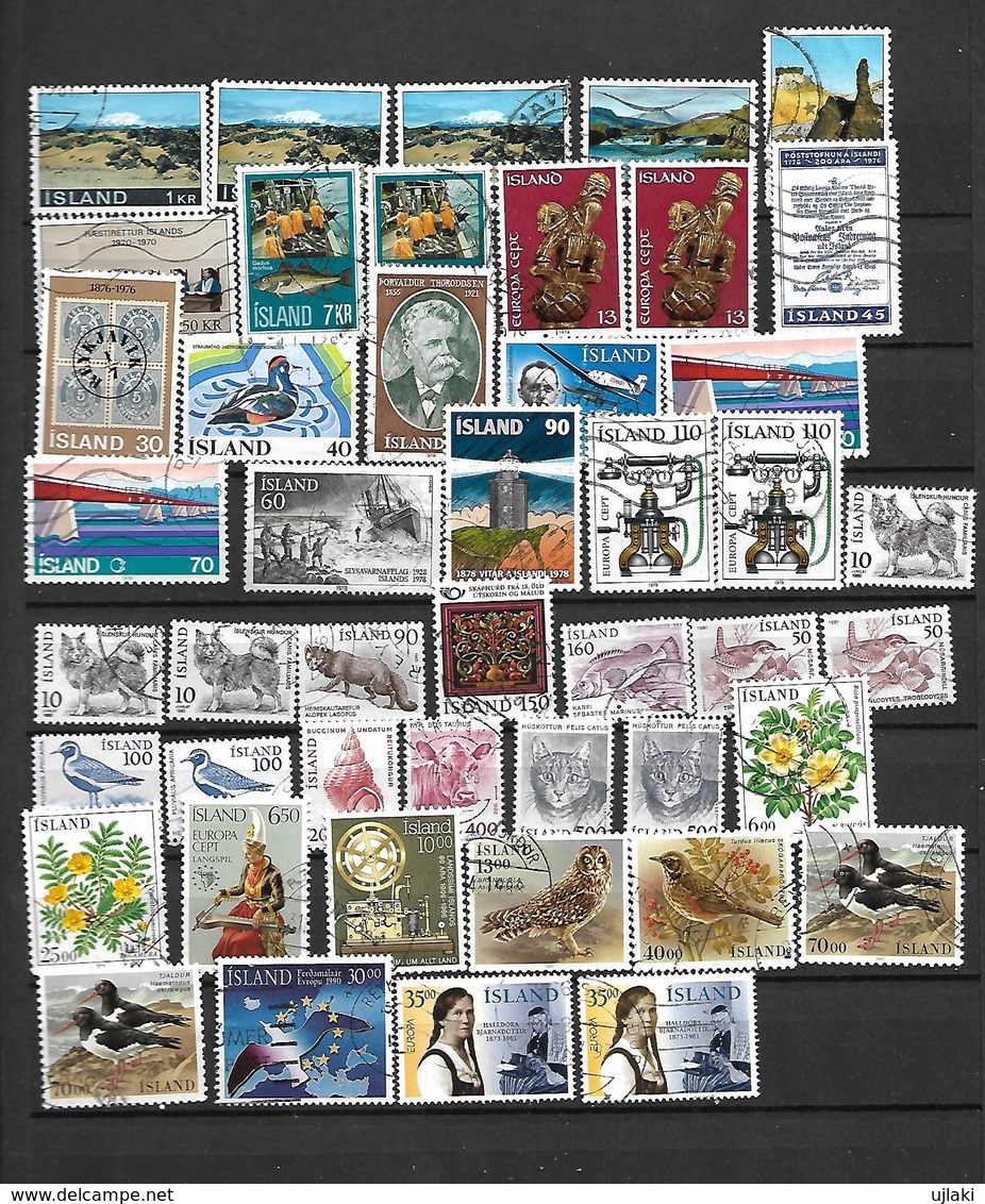 ISLANDE:  : Lot De 110 TP Oblit.avec  Doublons Chronol.années Incomplètes 1938....1996 - Collections, Lots & Series