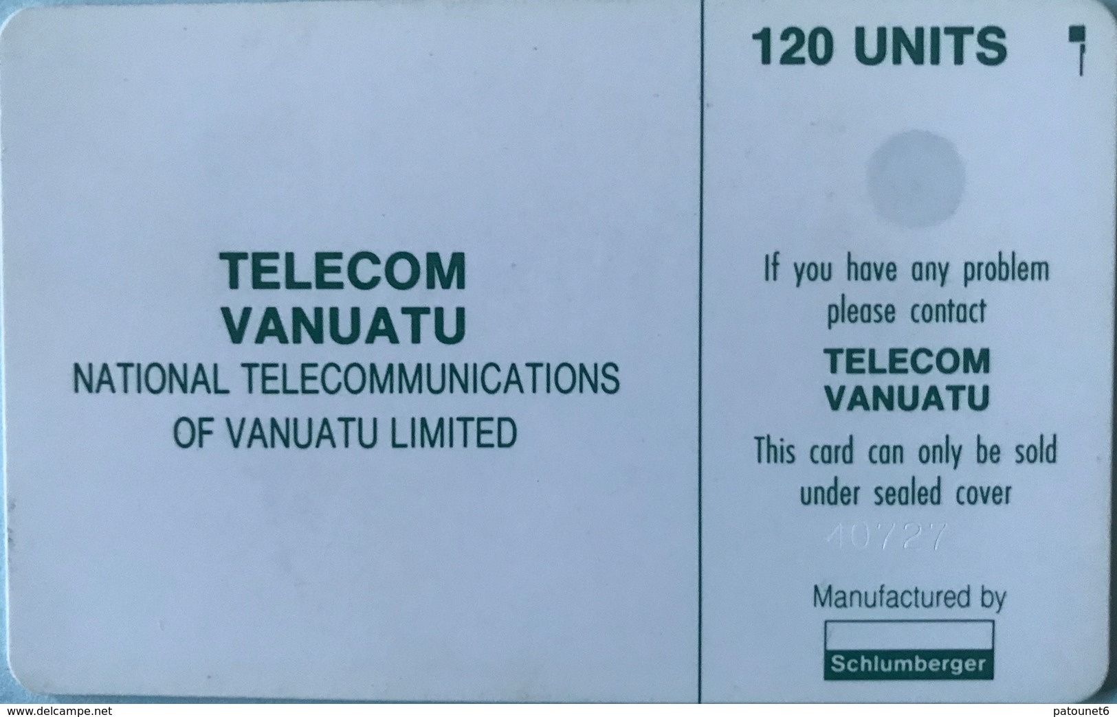 VANUATU  -  Phonecard  -  Telecom Vanuatu -  150 Units - Vanuatu