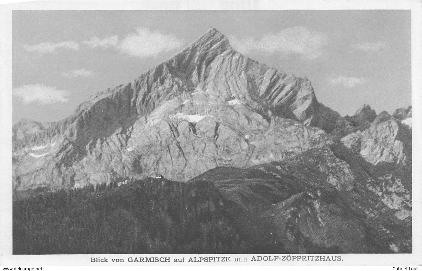 Blick Von Garmisch Auf Alpspitze Und Adolf-Zöppritzhaus - Zugspitze