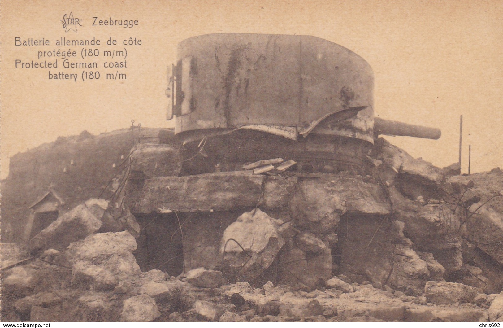 Zeebrugge Batterie Allemande De Côte Protégée - War 1914-18