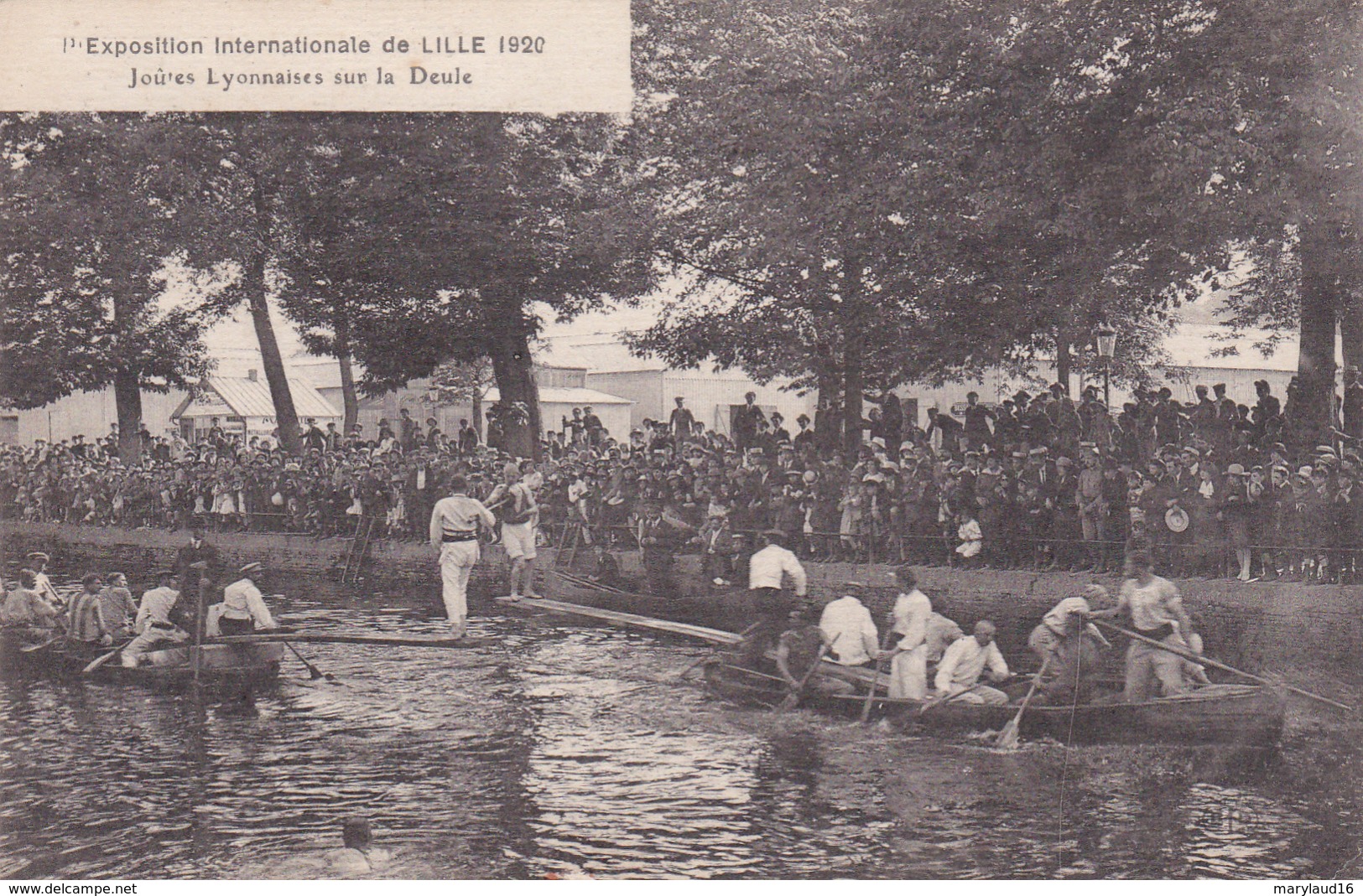 Exposition Internationale De Lille 1920 - Joutes Lyonnaises Sur La Deule - Lille