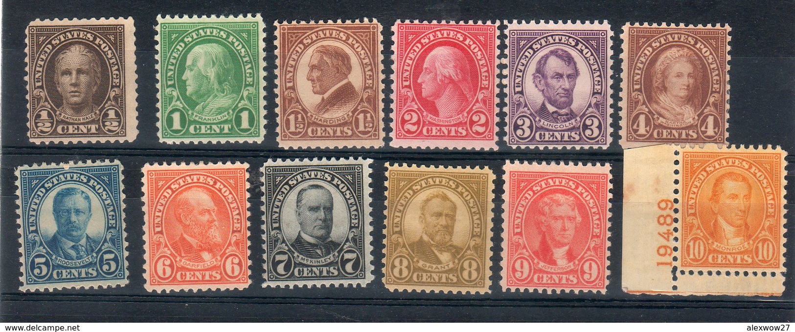 U.S.A. 1920 -- Presidenti -- MLH / MNH  NO GUM /*/**/(o) - Unused Stamps