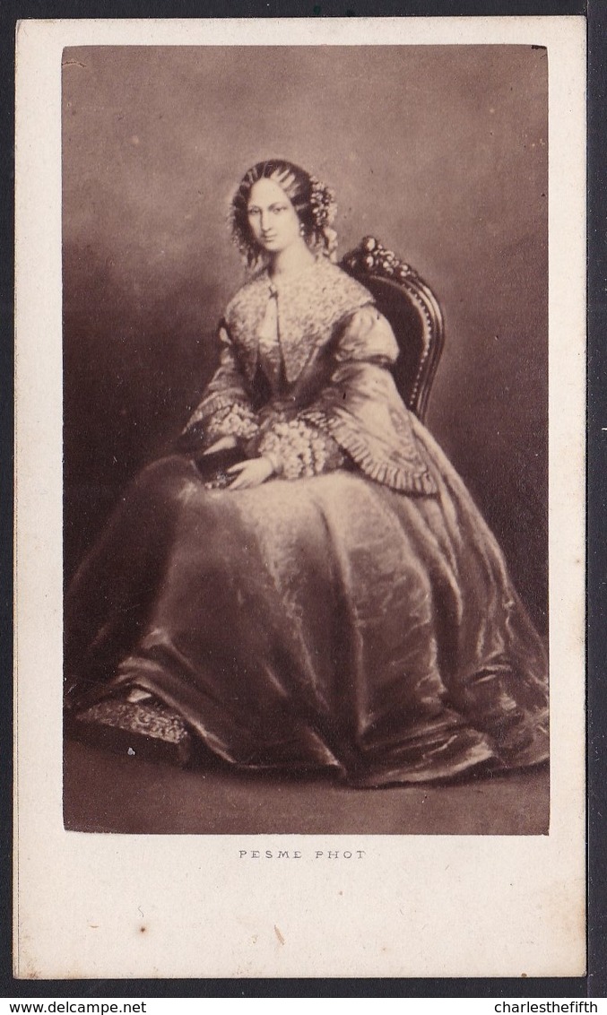 PHOTO CDV NOBLESSE FRANCAISE ** LA COMTESSE DE CHAMBORD ** PHOTO PESME PARIS - Célébrités