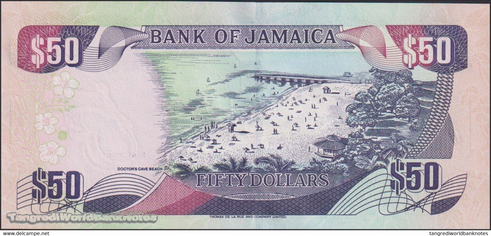 TWN - JAMAICA 79e - 50 Dollars 15.1.2004 Prefix KJ - Signature: Latibeaudiere﻿ UNC - Jamaique