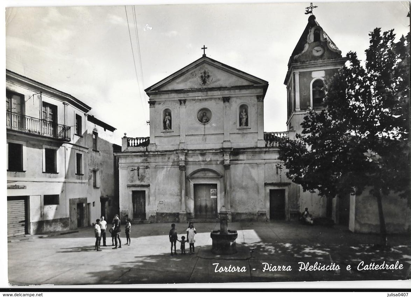 TORTORA (Italie) Cpsm Piazza Plebiscito E Cattedrale - Autres & Non Classés