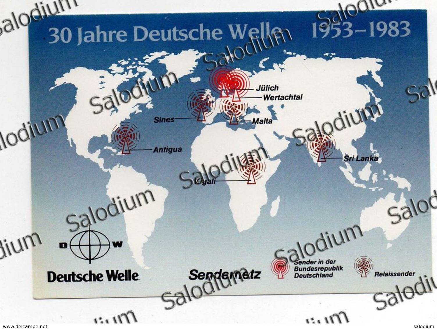 Deutsche Welle - KOLN Colonia - Radio Redio - Antigua Sines Kijali Malta Wertachtal Julich Sri Lanka - Radio