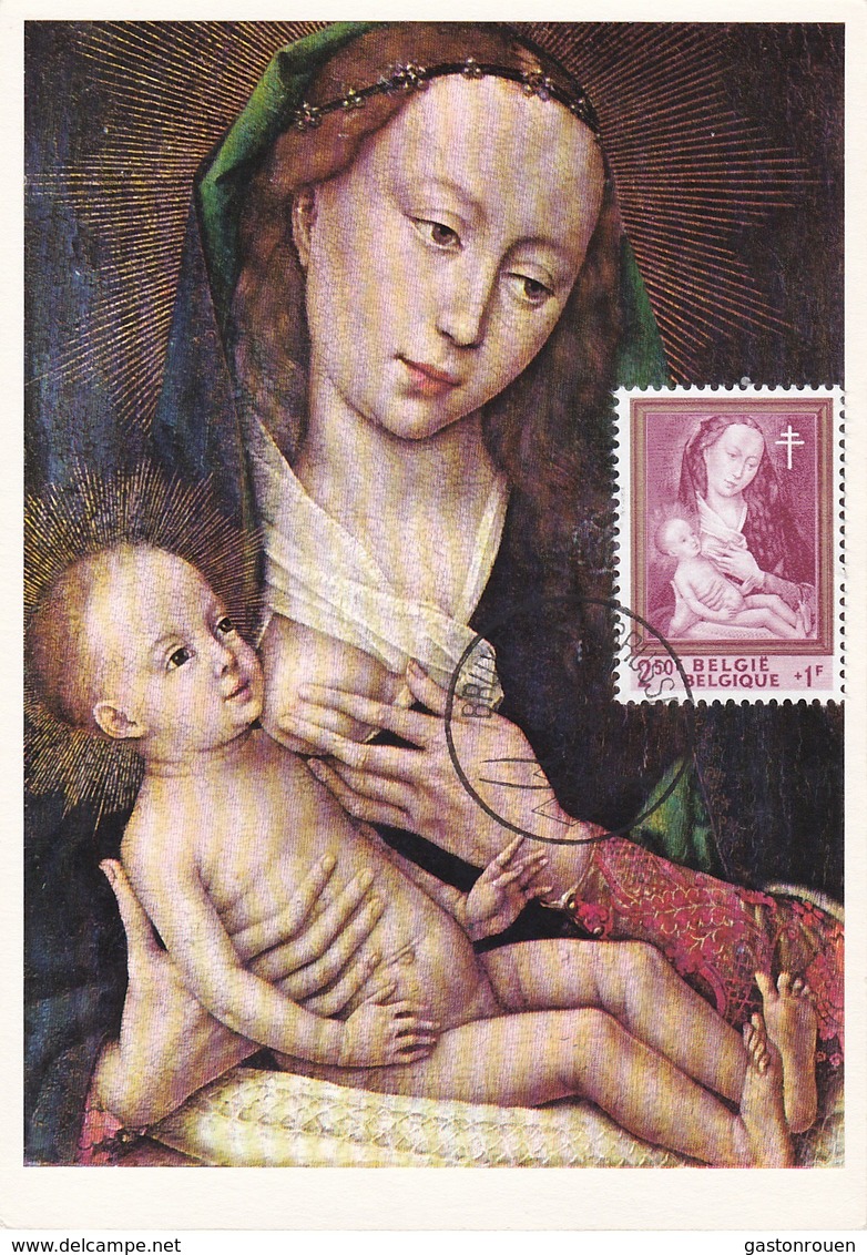 Carte Maximum Peinture Belgique Van Der Weyden - 1961-1970