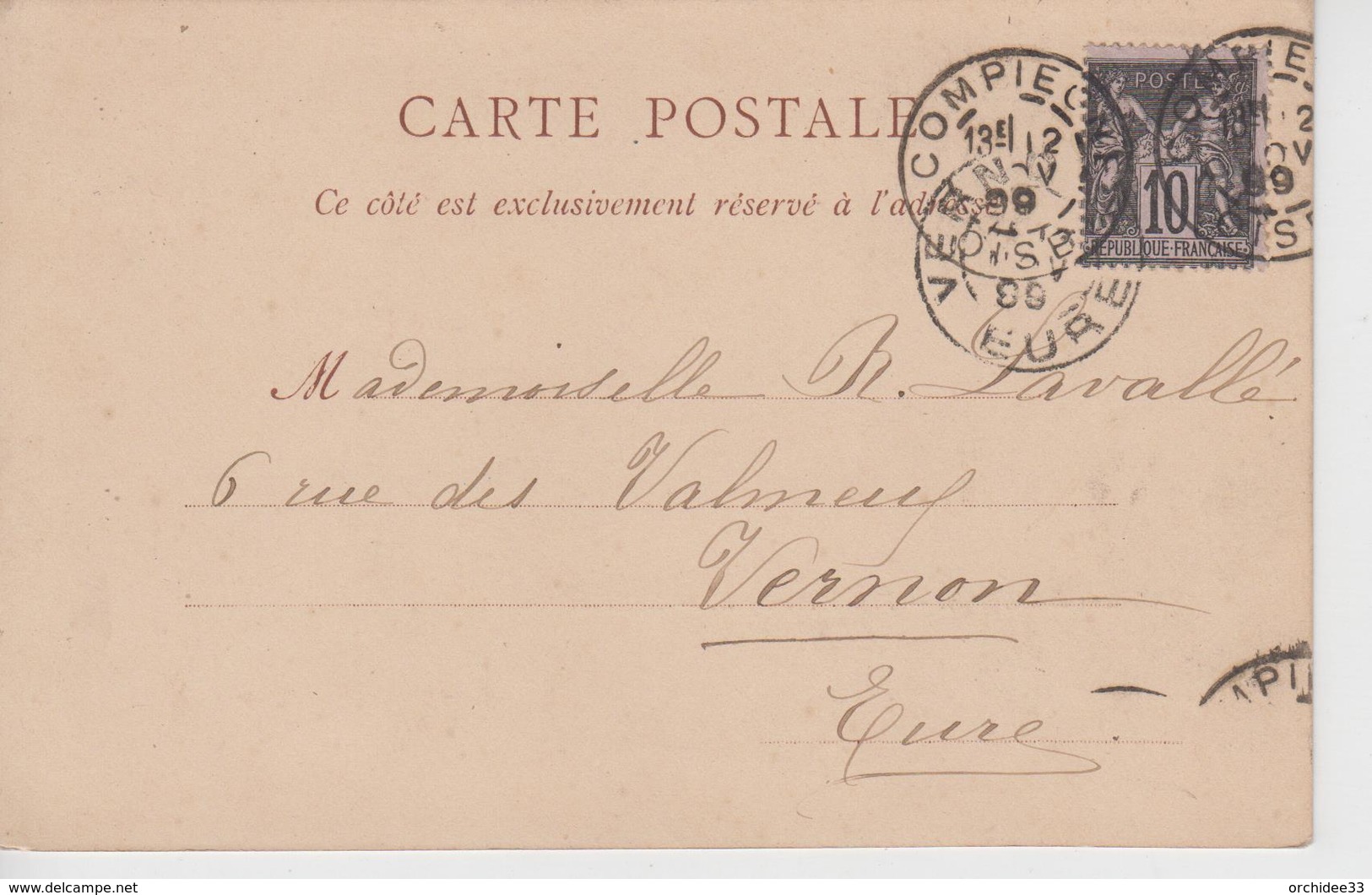 CPA Précurseur Château De Chantilly - Façade Principale - Correspondance De Collectionneuses De Cartes Voyagé En 1899 - Chantilly