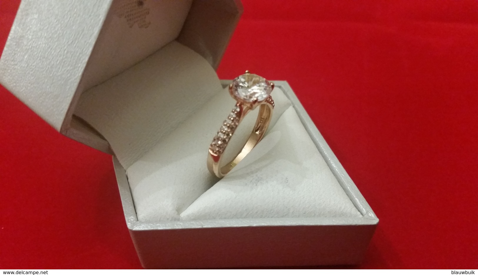 925 Sterling Silver Gemerkt 14K Rose Gold Vermeil Ring  (2) - Rings