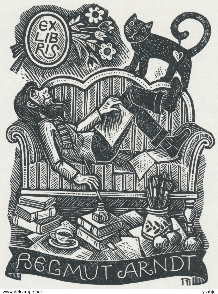 Ex Libris Helmut Arndt - W. Richter - Ex-Libris